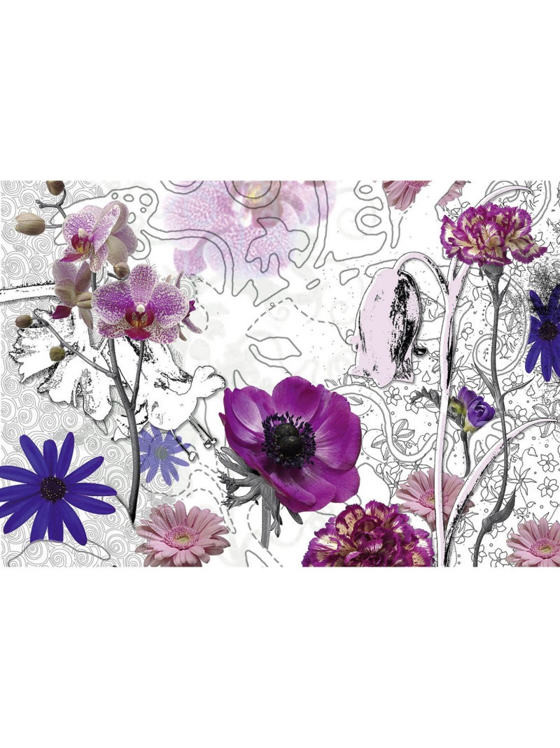 Purple Photo murale - 368 x 254 cm Blanc Violet Gris - Kiabi