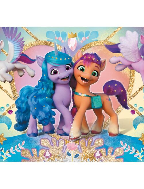 Puzzle 100 pièces - Glitter : My Little Pony : Poneys brillants - Kiabi