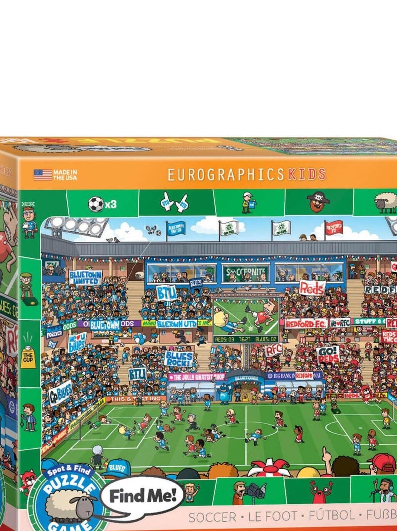 Puzzle 100 pièces : Cherche et trouve : Football N/A - Kiabi