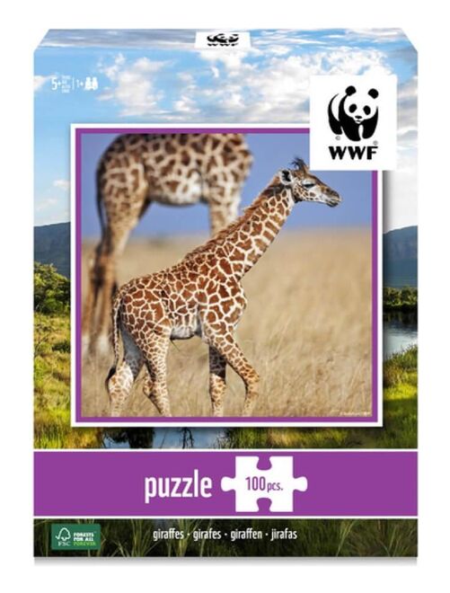 Puzzle 100 pièces : Girafes - Kiabi