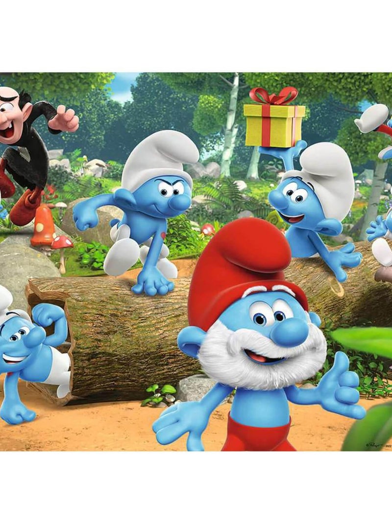 Puzzle 100 pièces :  La grande famille des Schtroumpfs N/A - Kiabi