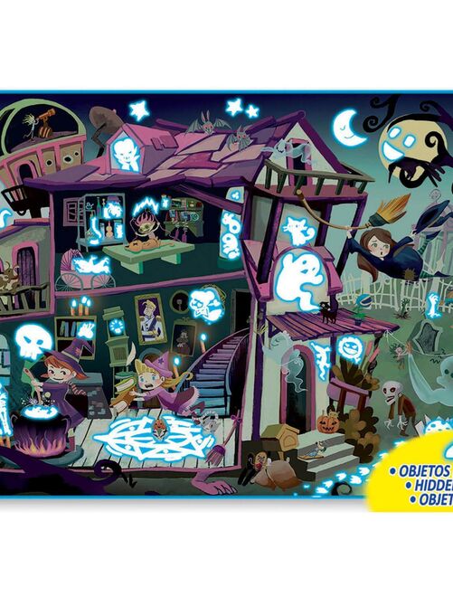 Puzzle 100 pièces : Mysterious Puzzle Junior : Maison Hantée - Kiabi