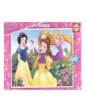Puzzle 100 pièces : Princesses Disney - Blanche-Neige, Belle et Raiponce