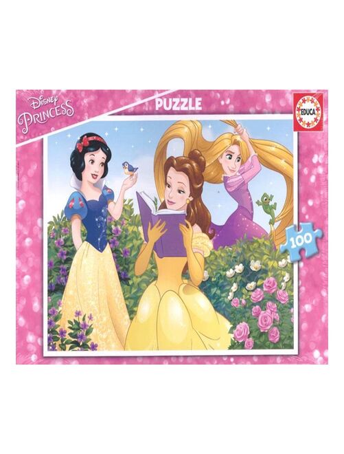 Puzzle 100 pièces : Princesses Disney - Blanche-Neige, Belle et Raiponce - Kiabi