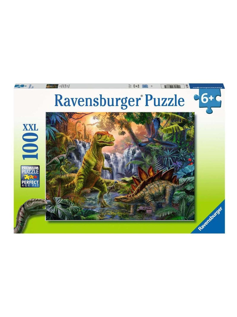 Puzzle 100 pièces XXL - L'oasis des dinosaures N/A - Kiabi