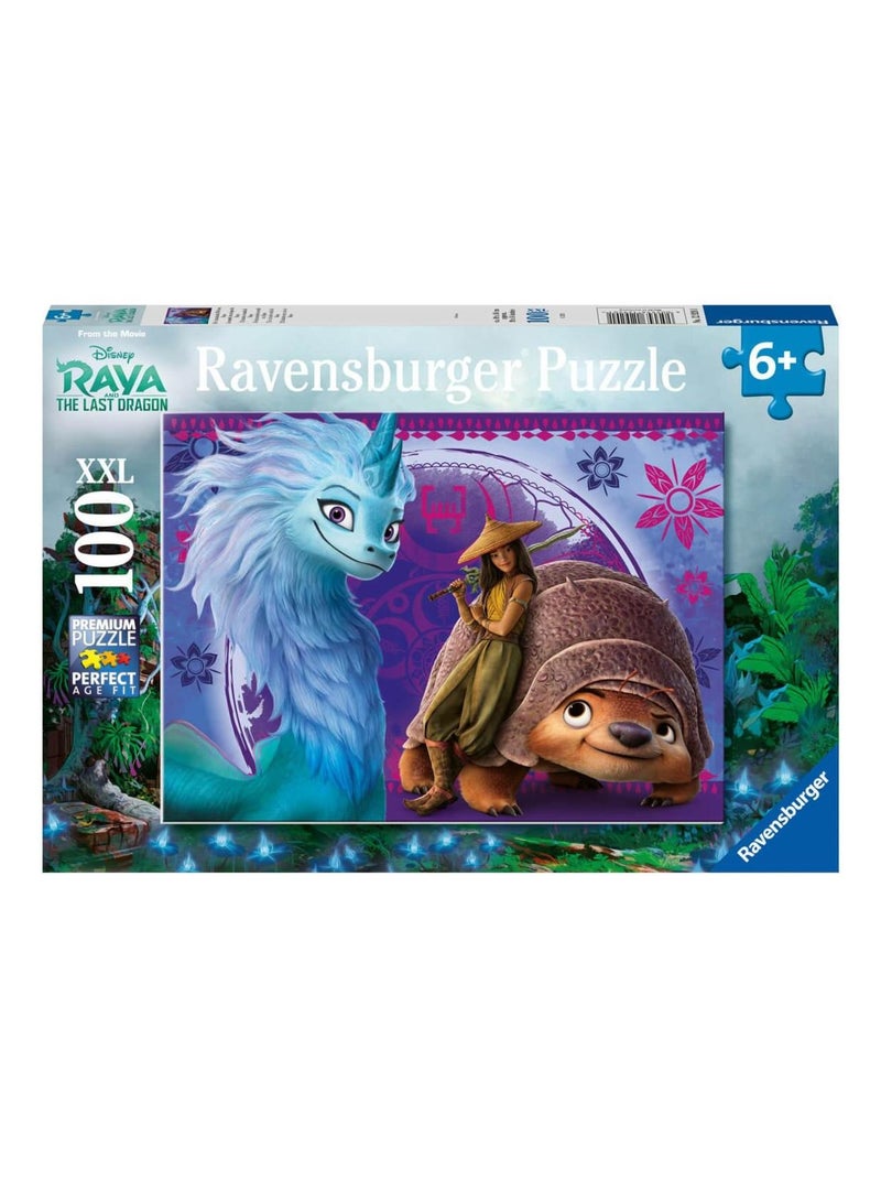 Puzzle 100 pièces XXL :  Disney Raya et le dernier dragon : le Monde fantastique de Raya N/A - Kiabi