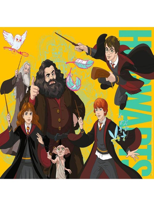 Puzzle 100 pièces XXL :  Harry Potter et autres sorciers - Kiabi