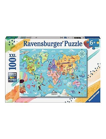 Puzzle 100 pièces XXL : La carte du monde