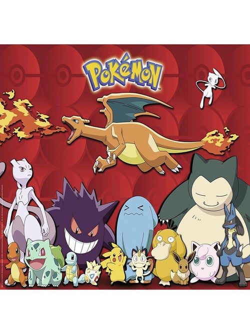 Puzzle 100 pièces XXL : Mes Pokémon préférés - Kiabi