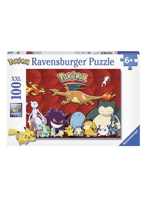 Puzzle 100 pièces XXL : Mes Pokémon préférés - Kiabi