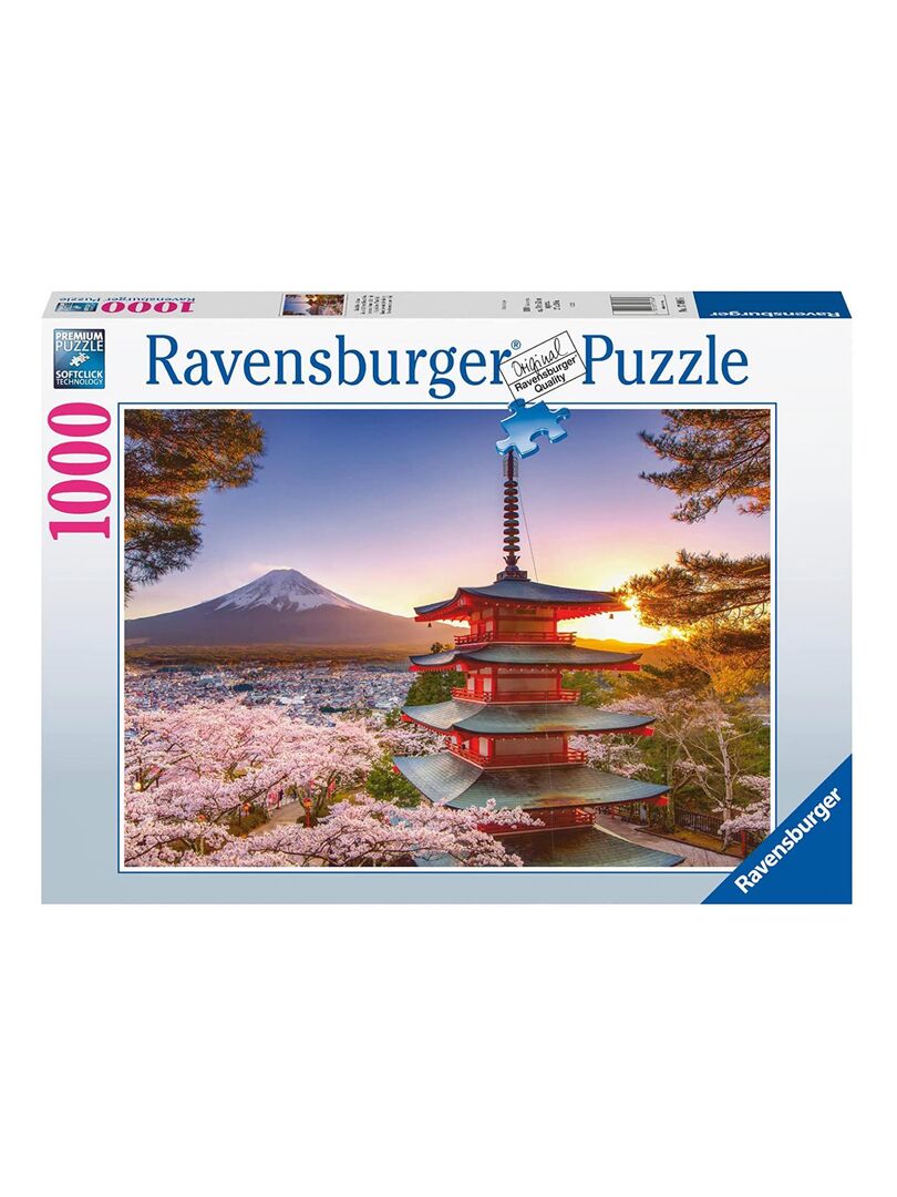 Puzzle 1000 pièces - Cerisiers en fleurs du Mont Fuji N/A - Kiabi