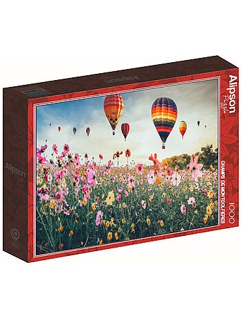 Puzzle 1000 Pièces Champ De Montgolfière - Fabriqué en France