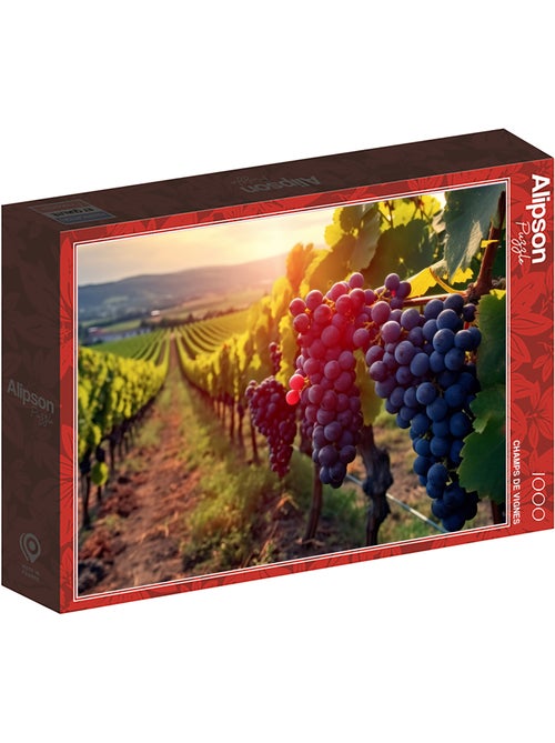 Puzzle 1000 pièces Champs de Vignes - Fabriqué en France - Kiabi