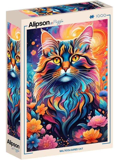 Puzzle 1000 pièces Chat Multicolore - Fabriqué en France - Kiabi