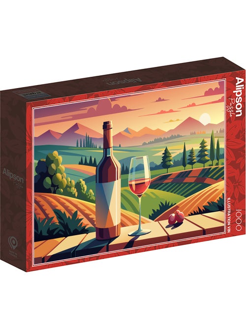 Puzzle 1000 Pièces Illustration de Vins - Fabriqué en France - Kiabi