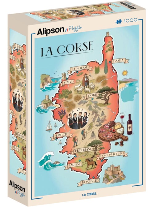 Puzzle 1000 pièces La la Corse - Fabriqué en France - Kiabi