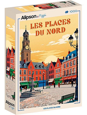 Puzzle 1000 pièces Les places du Nord - Fabriqué en France