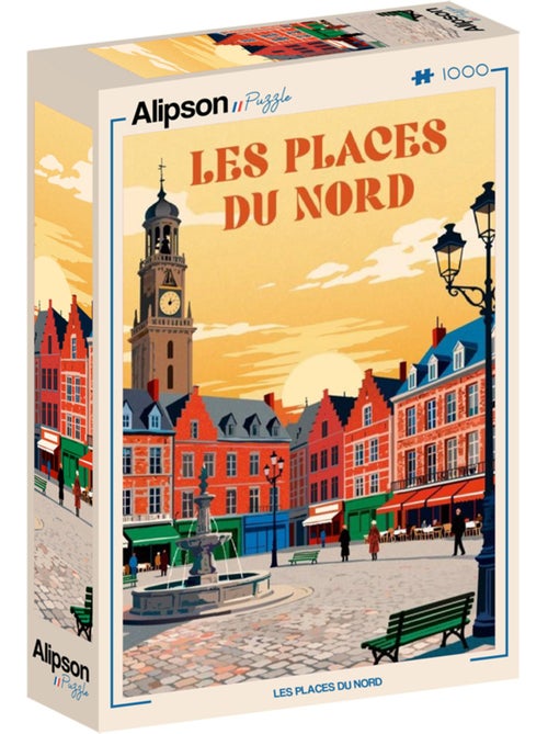 Puzzle 1000 pièces Les places du Nord - Fabriqué en France - Kiabi