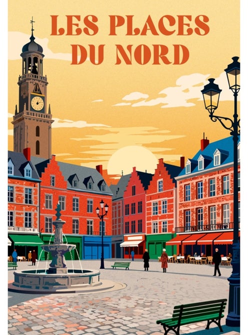 Puzzle 1000 pièces Les places du Nord - Fabriqué en France - Kiabi