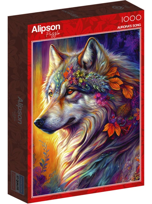 Puzzle 1000 Pièces Loup Avec Fleurs - Fabriqué en France - Kiabi