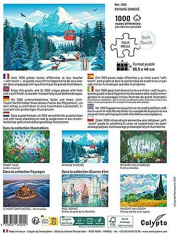 Puzzle 1000 pièces Paysage enneigé - Sentosphère