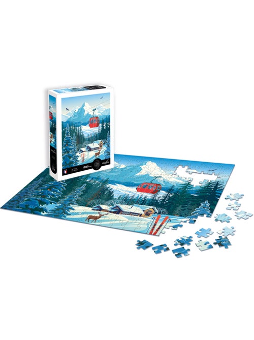 Puzzle 1000 pièces Paysage enneigé - Sentosphère - Kiabi