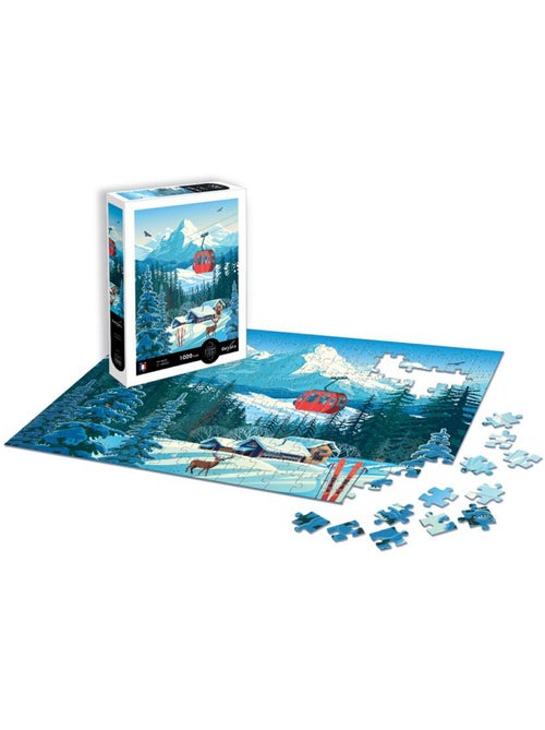 Puzzle 1000 pièces Paysage enneigé - Sentosphère - Kiabi