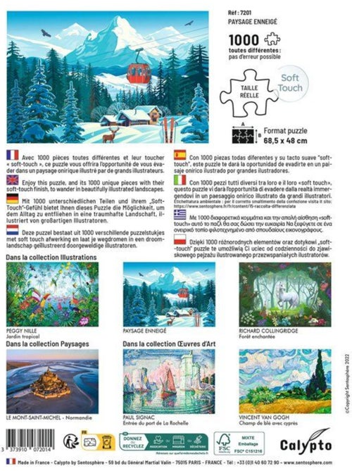 Puzzle 1000 pièces Paysage enneigé - Sentosphère - Kiabi