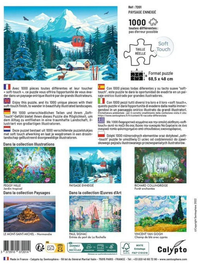 Puzzle 1000 pièces Paysage enneigé - Sentosphère N/A - Kiabi