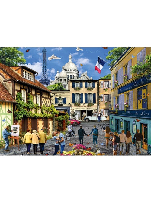 Puzzle 1000 Pièces Rue De Paris - Fabriqué en France - Kiabi