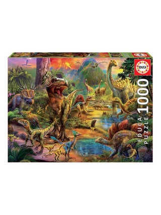 Puzzle 1000 pièces : Terre de dinosaures