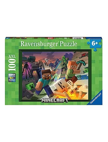 Puzzle 100p Xxl Monstres De Minecraft - Kiabi