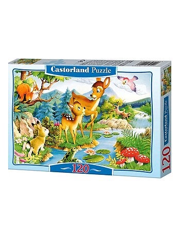 Puzzle 120 pièces : Bambi et sa maman