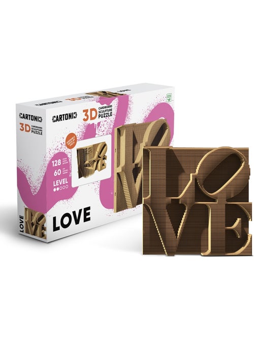 Puzzle 128 pièces 3d love - Kiabi