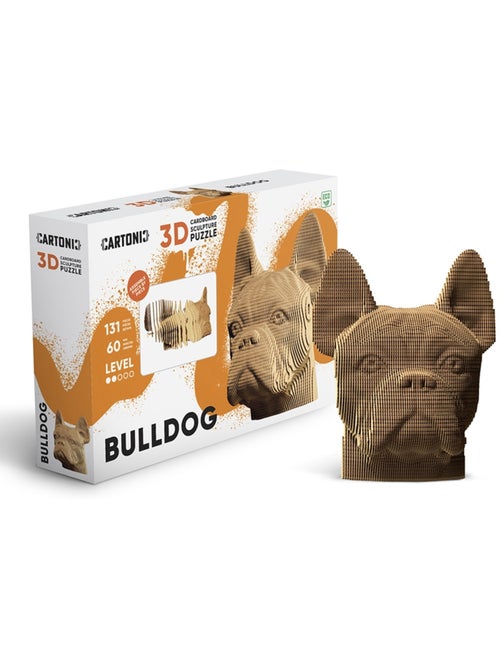Puzzle 131 pièces 3d bulldog - Kiabi