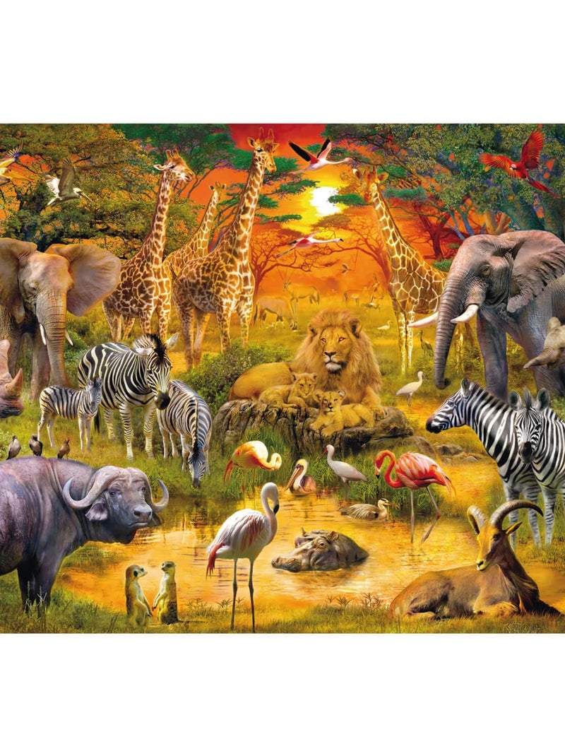 Puzzle 150 pièces : Animaux d'Afrique N/A - Kiabi