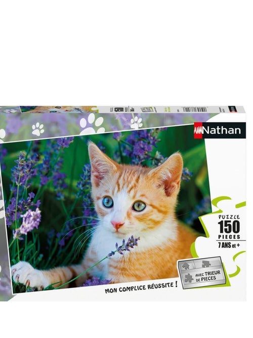 Puzzle 150 pièces : Chatons roux dans la lavande - Kiabi