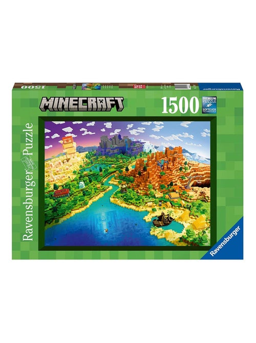 Puzzle 1500 pièces - Le monde de Minecraft - Kiabi