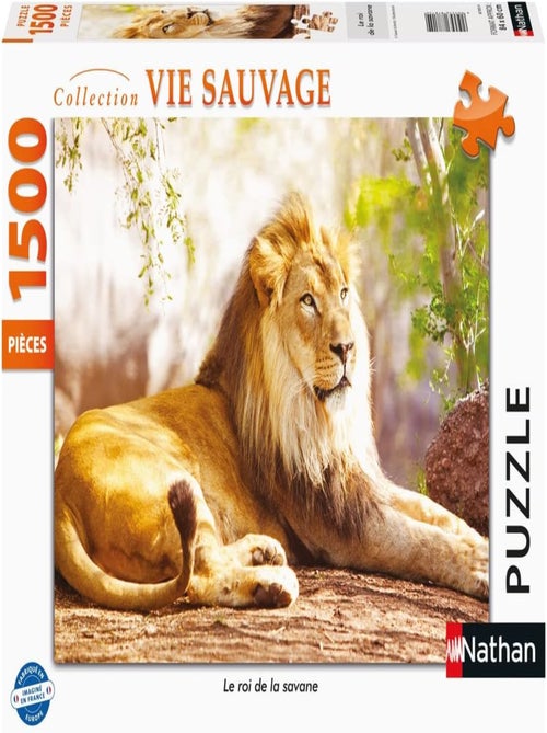 Puzzle 1500 Pièces : Roi De La Savane - Nathan - Kiabi