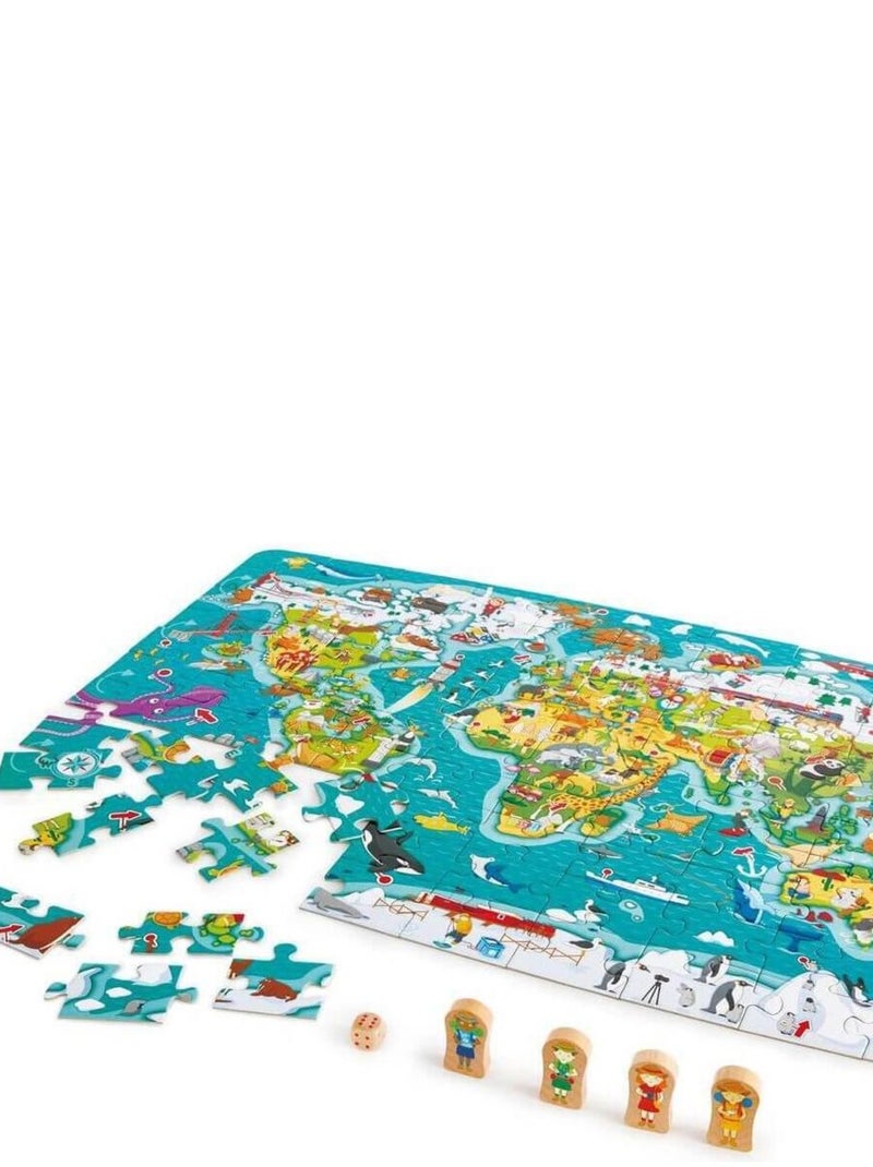 Puzzle 2 en 1 tour du monde N/A - Kiabi
