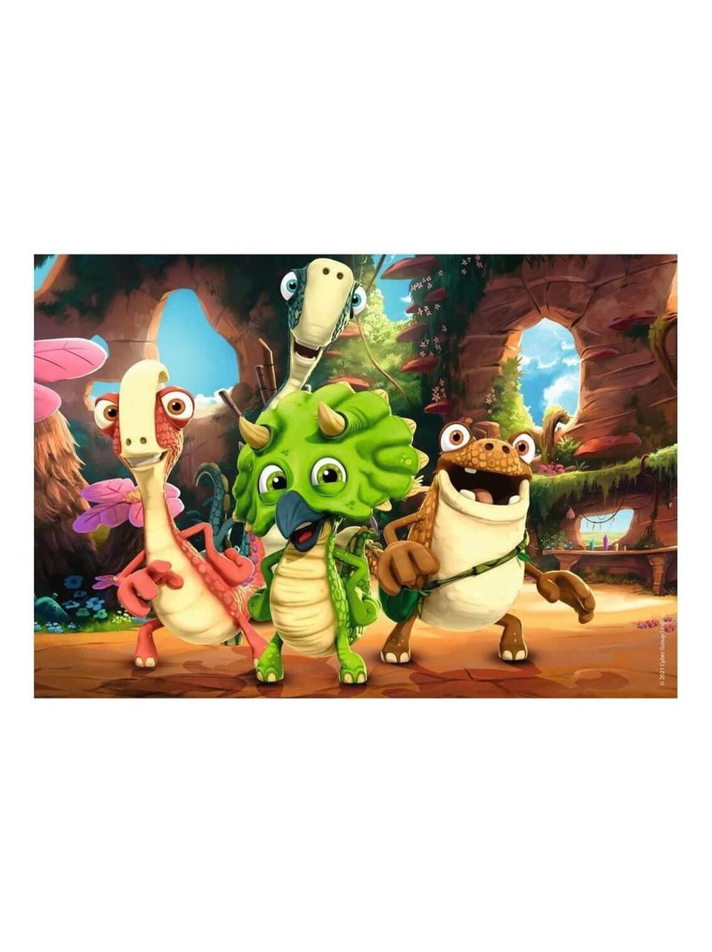 Puzzle 2 x 12 pièces Gigantosaurus : la petite bande de dinosaures N/A - Kiabi