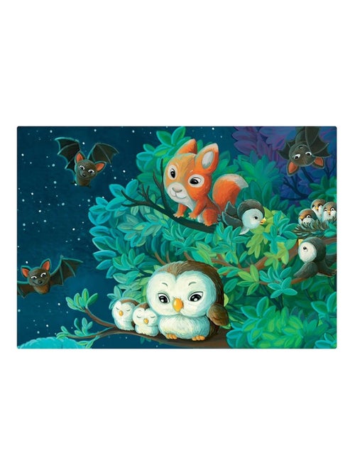 Puzzle 2 x 24 pièces Au Clair de Lune - Kiabi