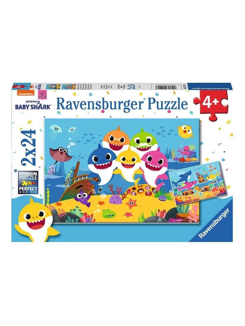 Puzzle cadre 15 pièces : les aventures de baby shark - Jeux et jouets  Ravensburger - Avenue des Jeux