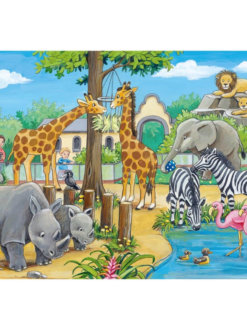 Puzzle 2 x 24 pièces : Bienvenue au zoo N/A - Kiabi