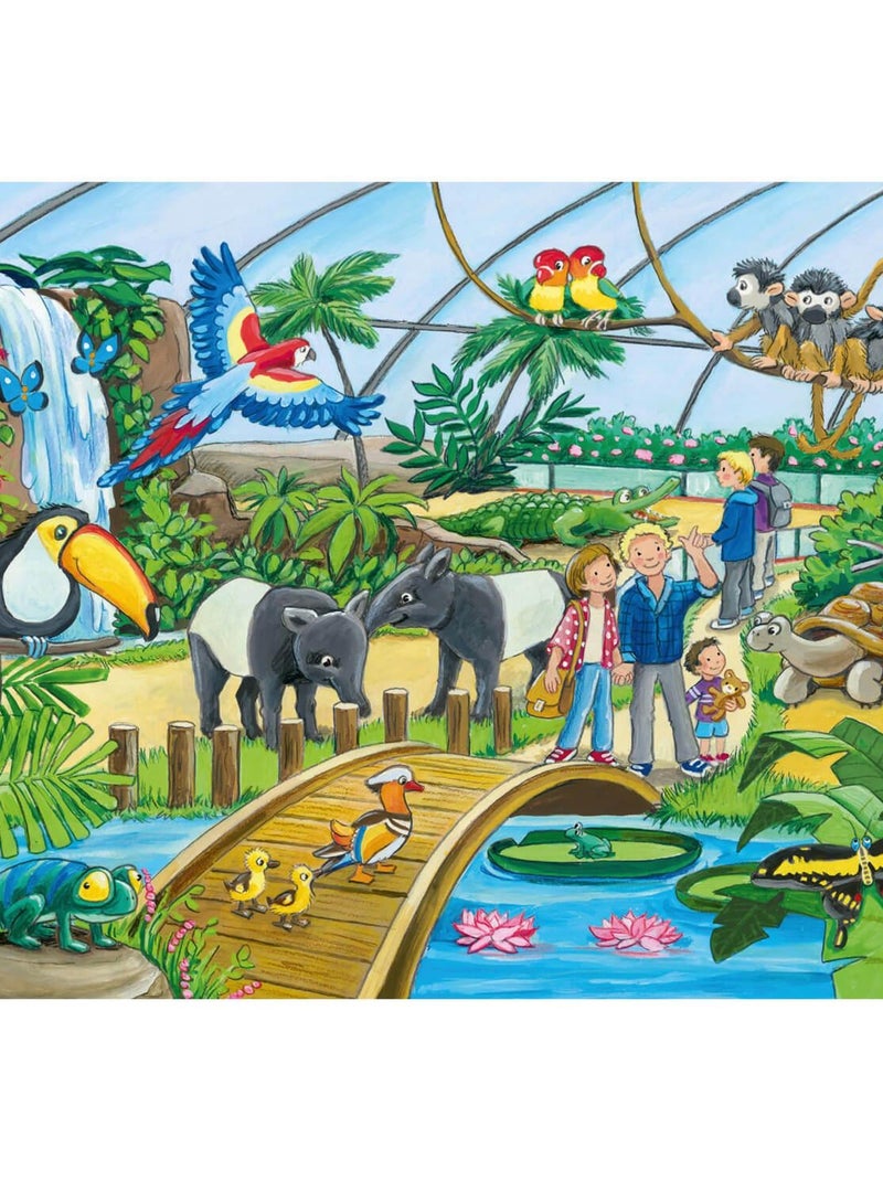 Puzzle 2 x 24 pièces : Bienvenue au zoo N/A - Kiabi