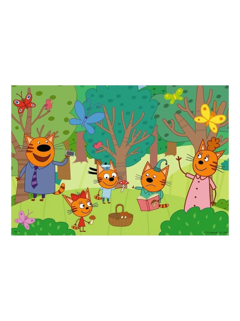 Puzzle 2 x 24 pièces kid-e-cat : journée nature en famille N/A - Kiabi