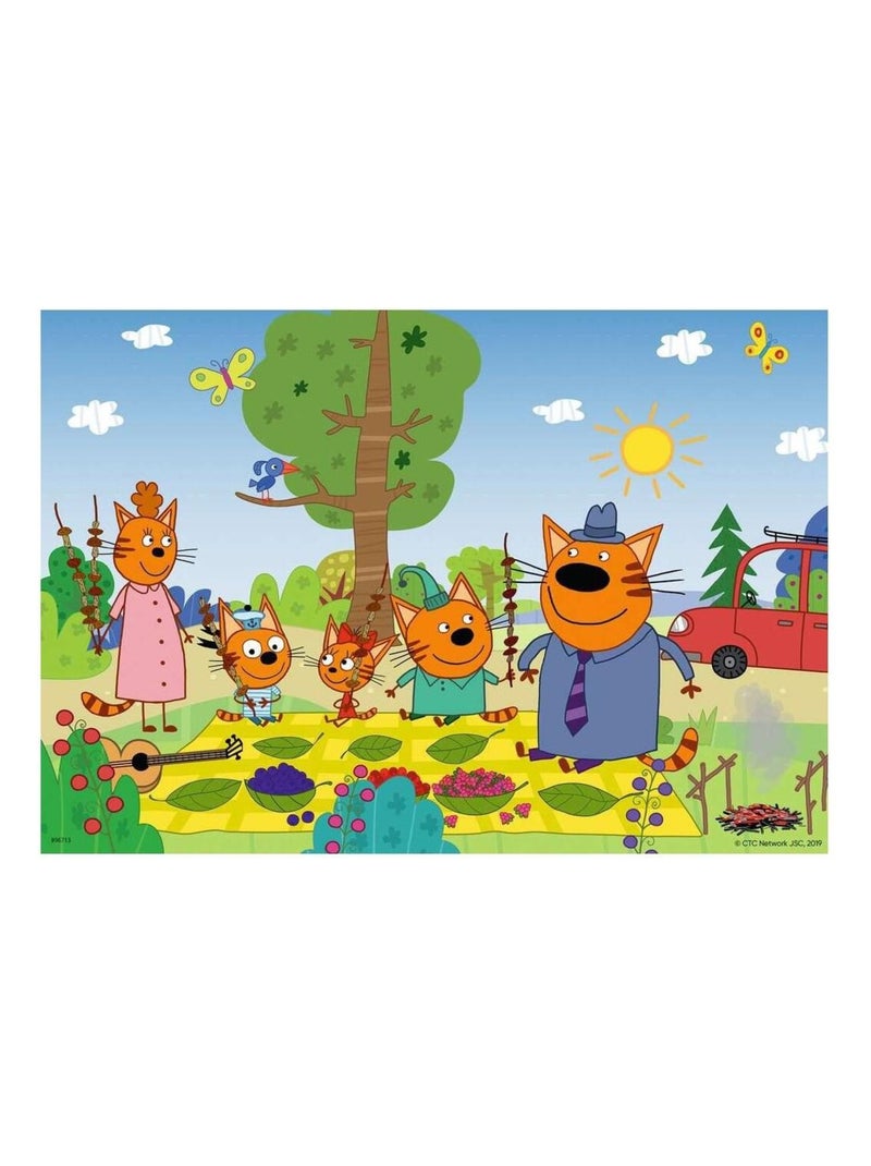 Puzzle 2 x 24 pièces kid-e-cat : journée nature en famille N/A - Kiabi