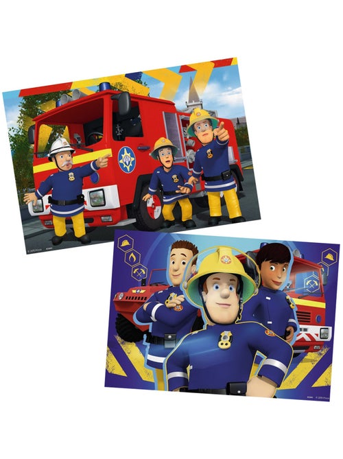 Puzzle 2 x 24 pièces : Sam le pompier : Sam t'aide dans le besoin - Kiabi