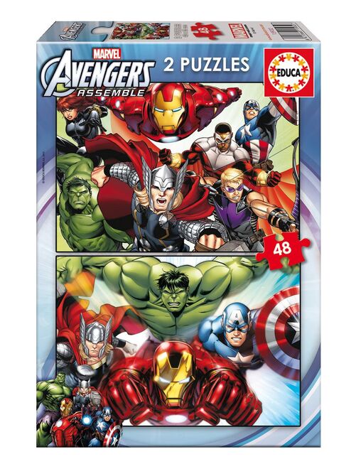 Puzzle 2 x 48 pièces : Avengers - Kiabi