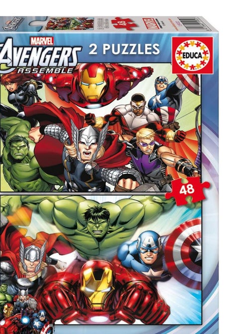 Puzzle 2 x 48 pièces : Avengers - Kiabi